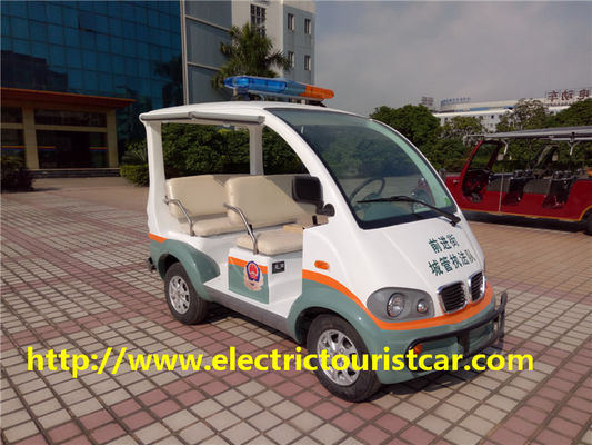 Chiny Elektryczny samochód patrolowy / wózki golfowe Cztery pasażerowie Miękkie siedzenie 48V / 3KW silnik prądu stałego dla lotniska / szkoły dostawca