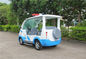 Niebieski / biały elektryczny samochód golfowy z toplight z włókna szklanego 4 miejsca na ośrodek dostawca