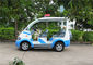 Niebieski / biały elektryczny samochód golfowy z toplight z włókna szklanego 4 miejsca na ośrodek dostawca