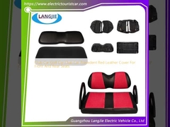 Club Car Golf Car Club Car Precedent Czerwona skóra pokrywa przednie i tylne siedzenia