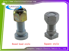 Dwie opcjonalne nakrętki do kół EZGO zapobiegające pękaniu i poślizgowi, elementy wózka golfowego