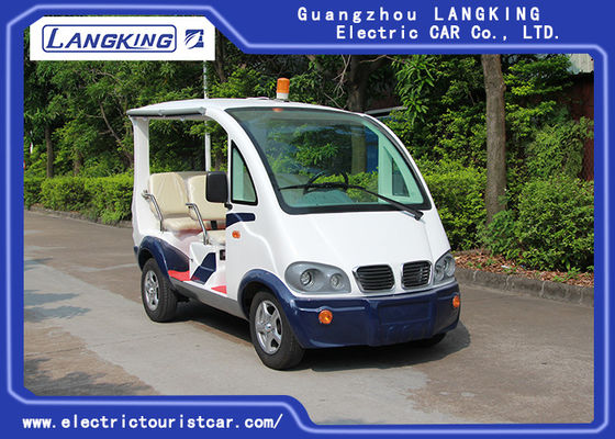 Chiny Białe elektryczne pojazdy bezpieczeństwa Patrol System 48 V DC z małym górnym światłem / 4-miejscowy samochód wycieczkowy dostawca