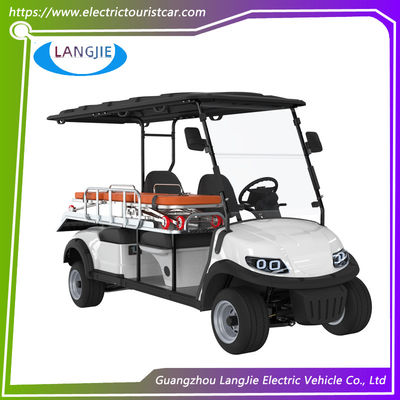 Dobra cena. 2 miejsca + 1 łóżko Elektryczne wózki golfowe AC Motor 5KW Elektryczny samochód karetki pogotowia dla szpitala w Internecie