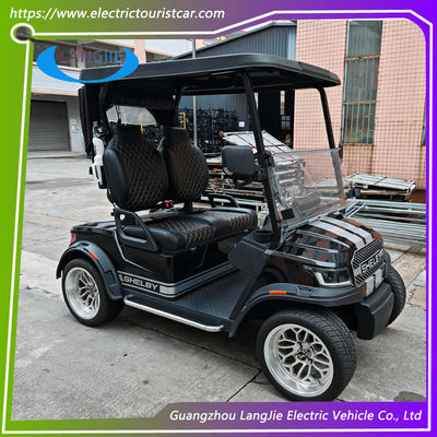 Dobra cena. 2 Seaters Electric Golf Cart with Power-Assisted Steering Double Swing Arm Suspension and Foldable Windshield w Internecie