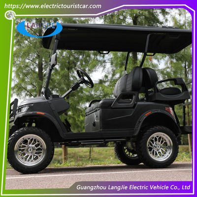 Podniesiony czterokołowy wózek klubowy Golf Buggy Cart 4 siedzenia Elektryczny samochód klubowy Prezydencki wózek golfowy