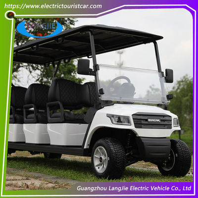 Biały Kolor Elektryczny Club Carts 48V Bateria 8 miejsc AC Motor Golf Buggy