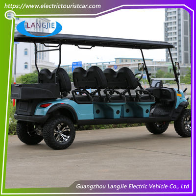 Elektryczne wózki użytkowe 6 miejsc Mocne 4 koła Elektryczny samochód Golf Buggy Car