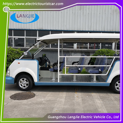 Silnik 4KW 48V Eight Seater model Y083A Electric Shuttle Bus 18% Możliwość wspinaczki używając hotelu / uniwersytetu / parku