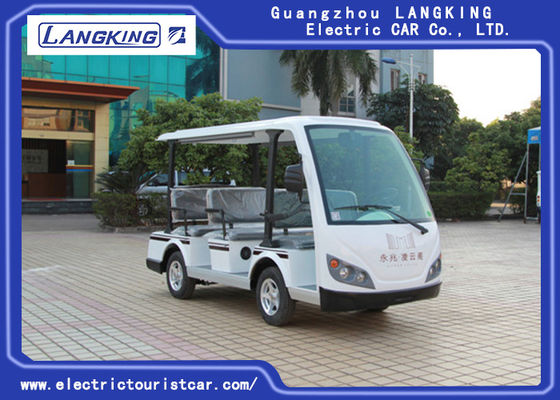 Silnik 4KW 48V Eight Seater model Y083A Electric Shuttle Bus 18% Możliwość wspinaczki używając hotelu / uniwersytetu / parku
