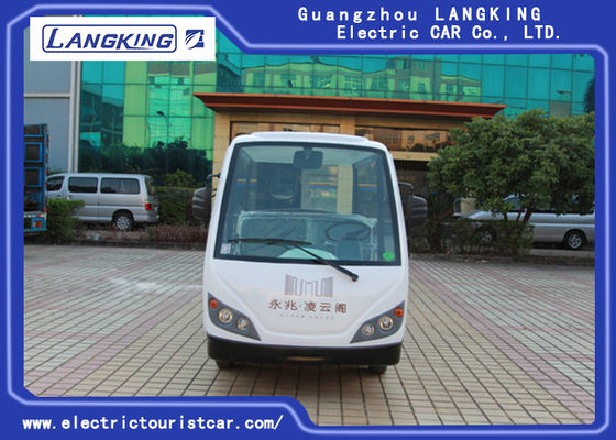 Silnik 4KW 48V Eight Seater model Y083A Electric Shuttle Bus 18% Możliwość wspinaczki używając hotelu / uniwersytetu / parku