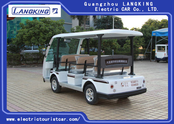 Silnik 4KW 48V Eight Seater model Y083A Electric Shuttle Bus 18% Możliwość wspinaczki używając hotelu / uniwersytetu / parku