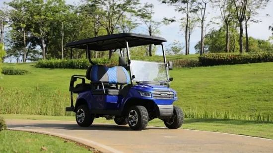 Dobra cena. 4 Seat Electric Golf Cart With Leather Fabric Seats LED Lighting System And Robotic Welding Chassis w Internecie