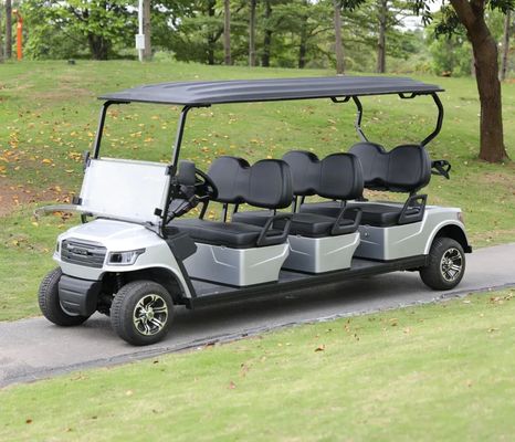 Dobra cena. Biały Kolor 48V 5KW Elektryczny Wózek Golfowy Z 6 Miejscami Na Pola Golfowe I Ośrodki Wypoczynkowe online