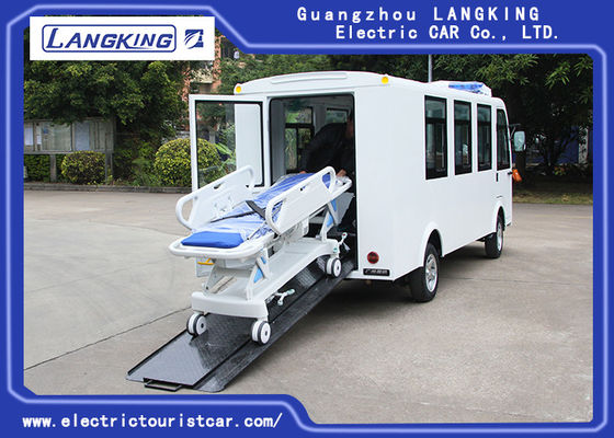Dostosowany kolor elektryczny wózek golfowy Ambulans 8 miejsc + 1 łóżko 72V / 7,5KW silnik AC