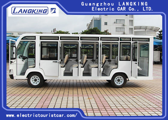 Czterokołowy elektryczny autobus wahadłowy 23 miejsca z silnikiem prądu przemiennego drzwi / elektryczny autobus szynowy