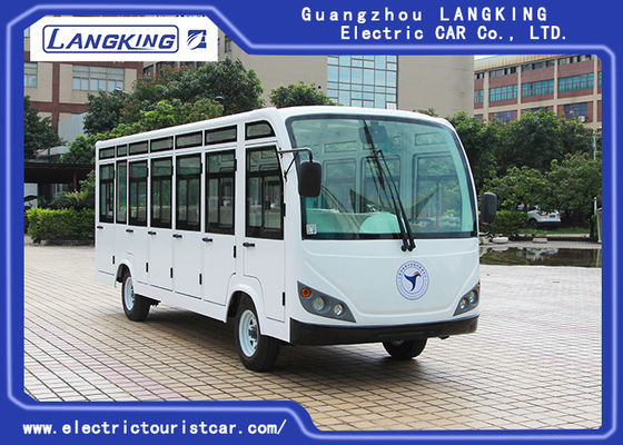 Czterokołowy elektryczny autobus wahadłowy 23 miejsca z silnikiem prądu przemiennego drzwi / elektryczny autobus szynowy