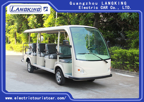 Low Electric 72V 5.5KW Mini Electric Sightseeing Car / 14 Seats Electric Shuttle Bus