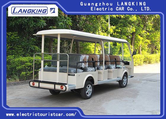 Low Electric 72V 5.5KW Mini Electric Sightseeing Car / 14 Seats Electric Shuttle Bus