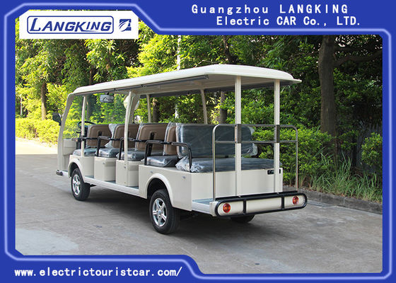 Low Electric 72V 5.5KW Mini Electric Sightseeing Car / 14 Seats Electric Shuttle Bus
